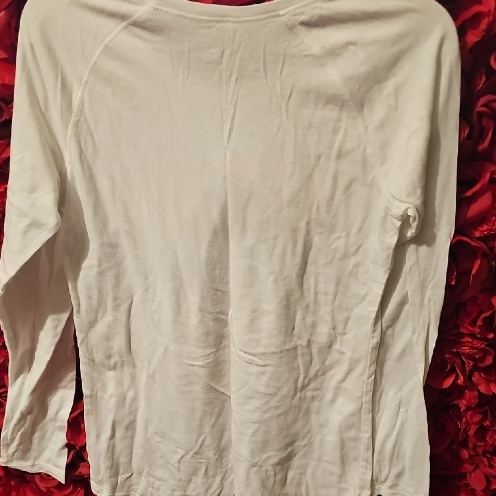 Justice White Long Sleeve with Colorful Logo